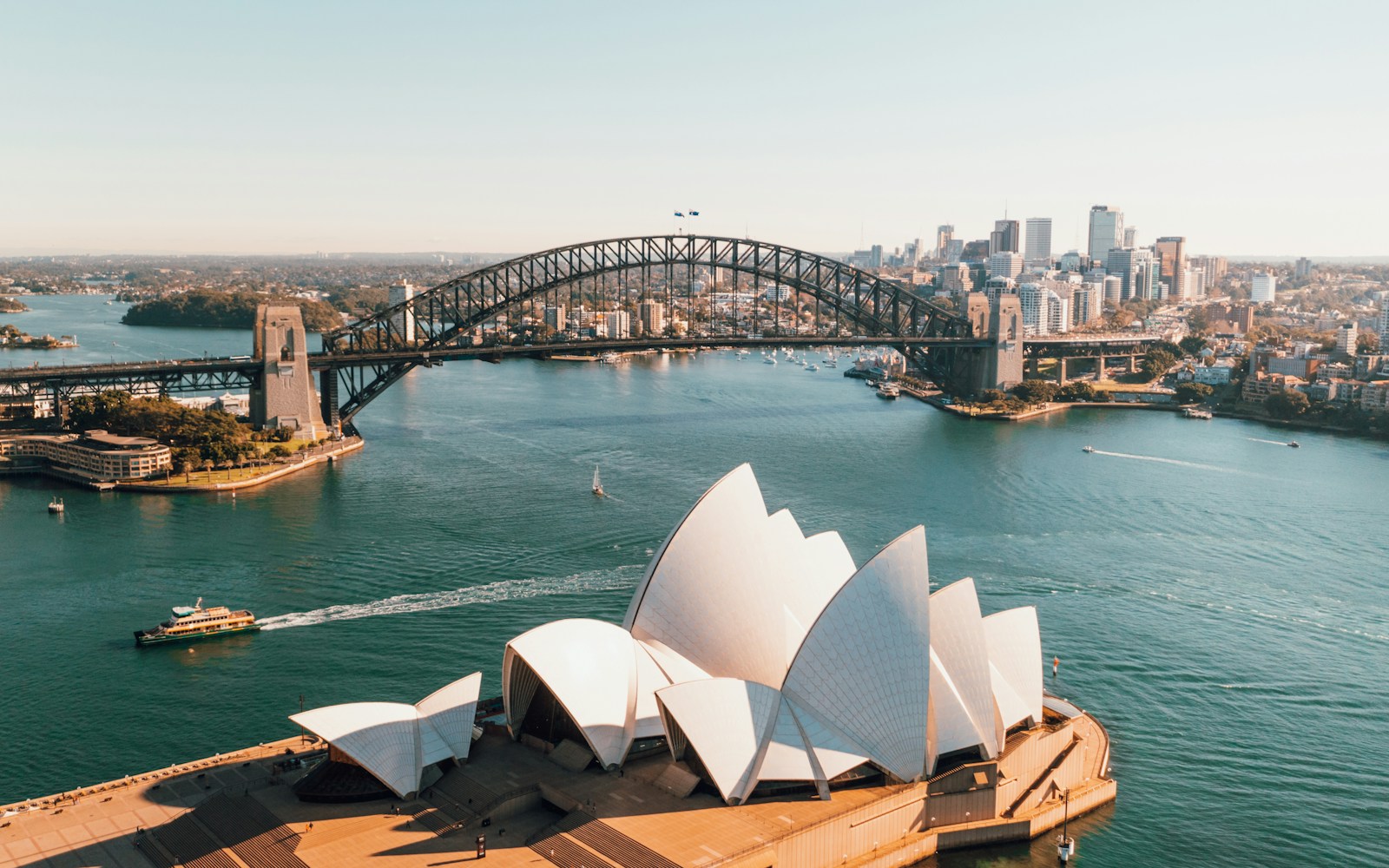 Sydney Opera House overlooking the harbour