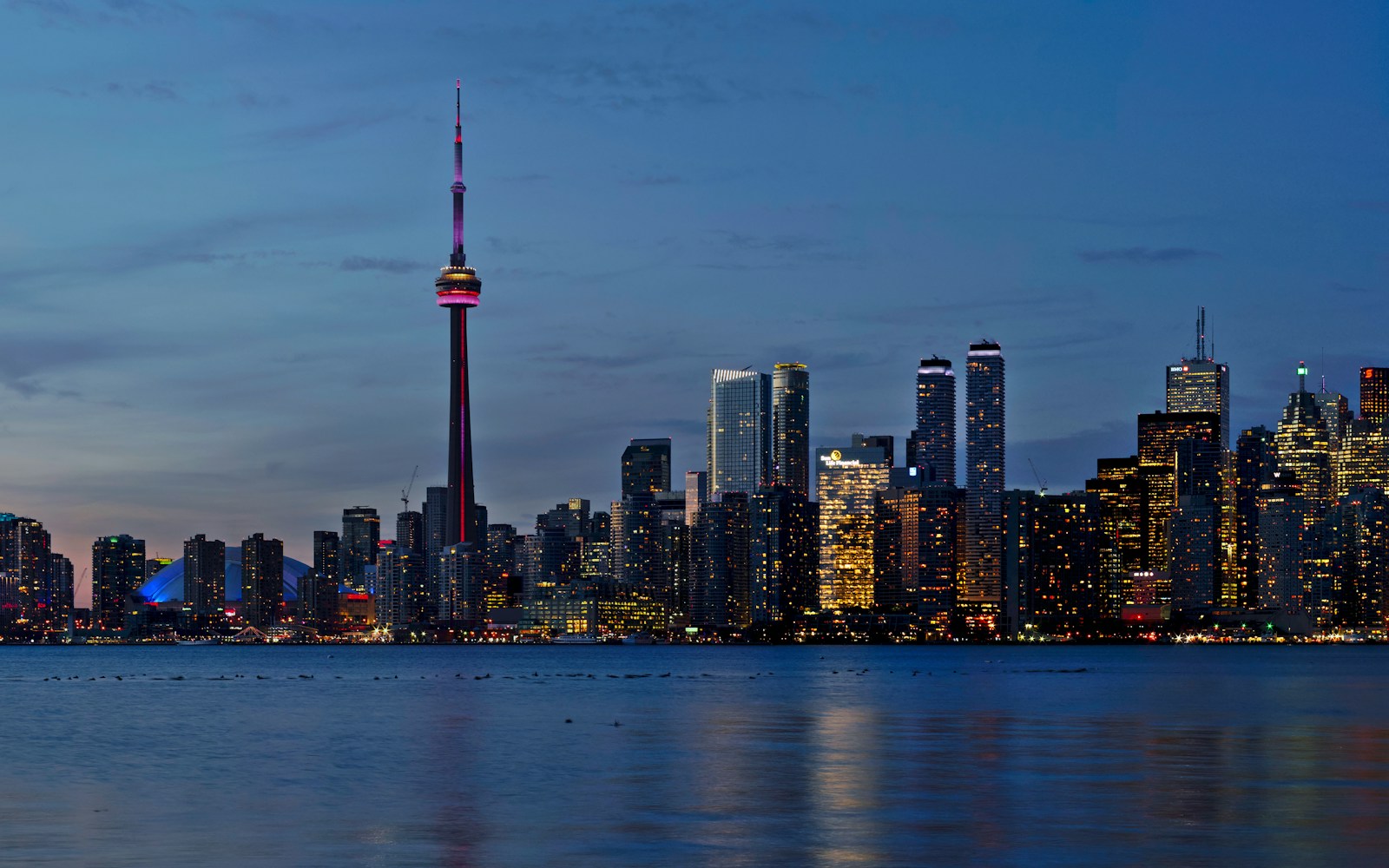 Toronto skyline across the water